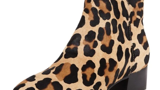 leopard print bootie