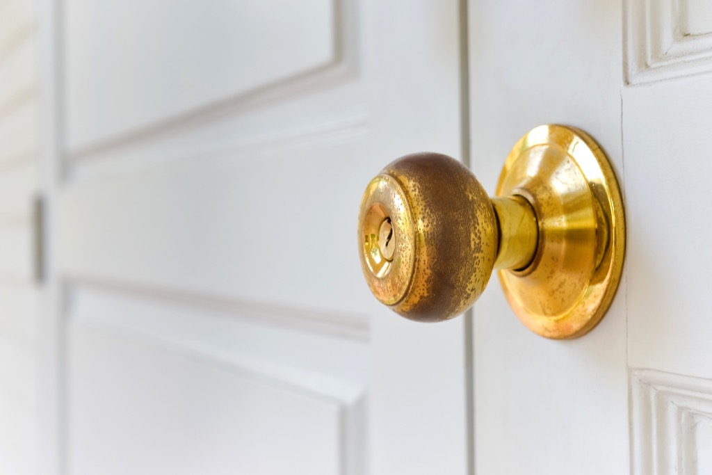brass doorknob, signs your home is falling apart