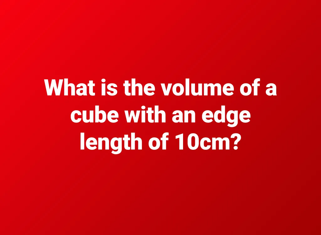 cube edge volume 6th grade math questions