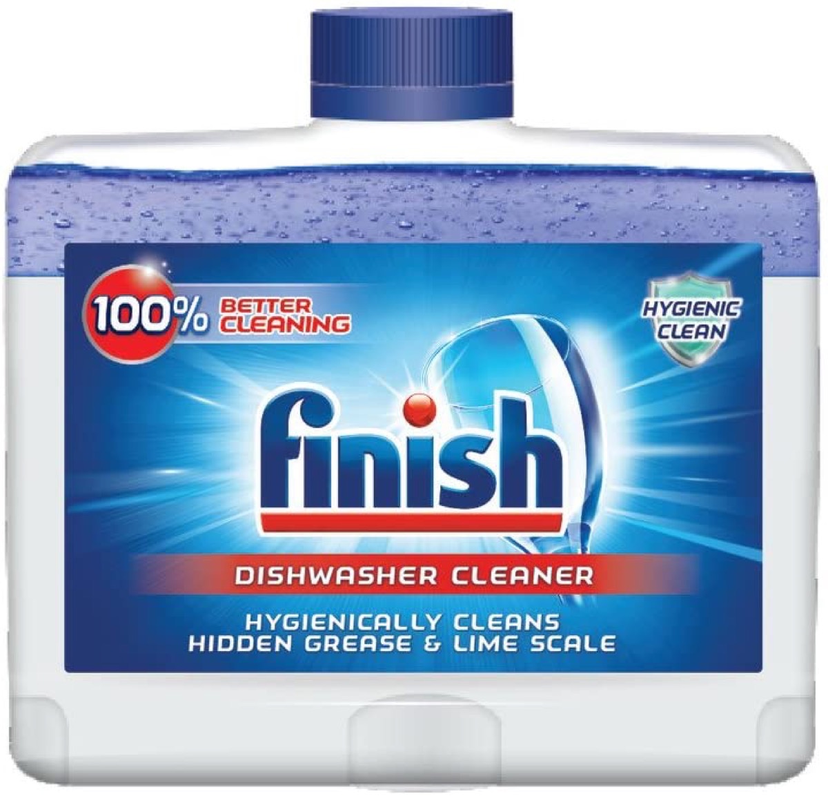 bottle of finish dishwasher cleaner