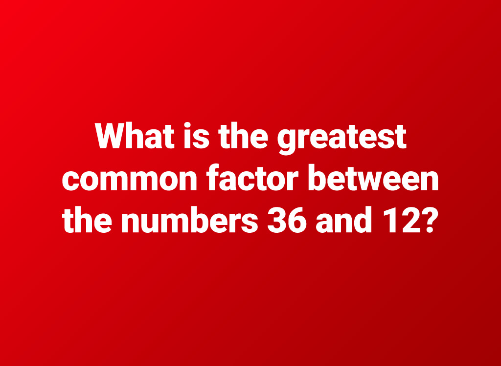 6th grade math greatest common factor