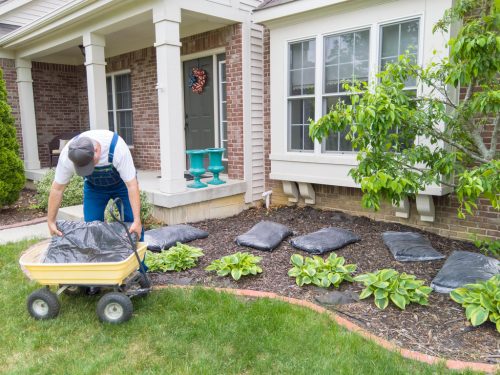 Man Putting Mulch in Yard home problems