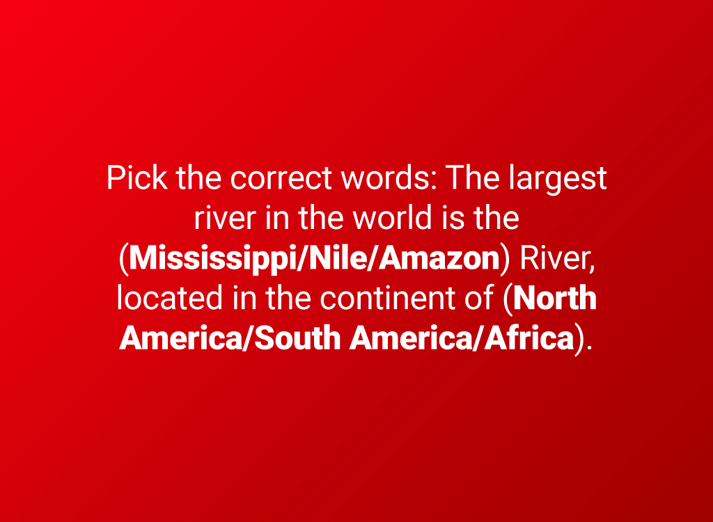 nile amazon rivers question 6th grade geography