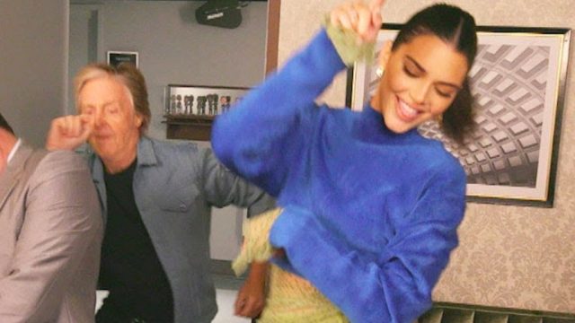 paul mccartney and kendall jenner dance to his new album, egypt station, with jimmy fallon.