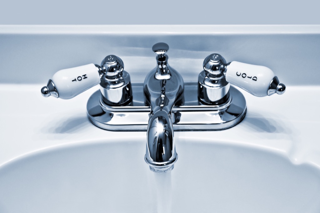 sink with hot and cold water signs eco friendly tips