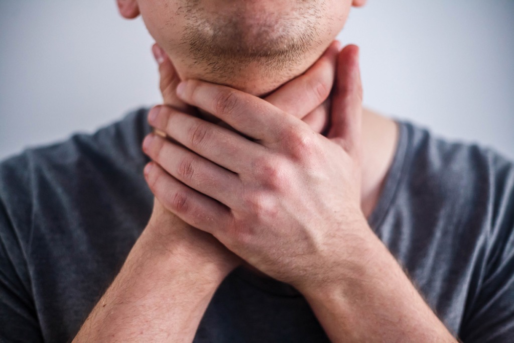 Man with Throat Pain {Heart Disease Symptoms}