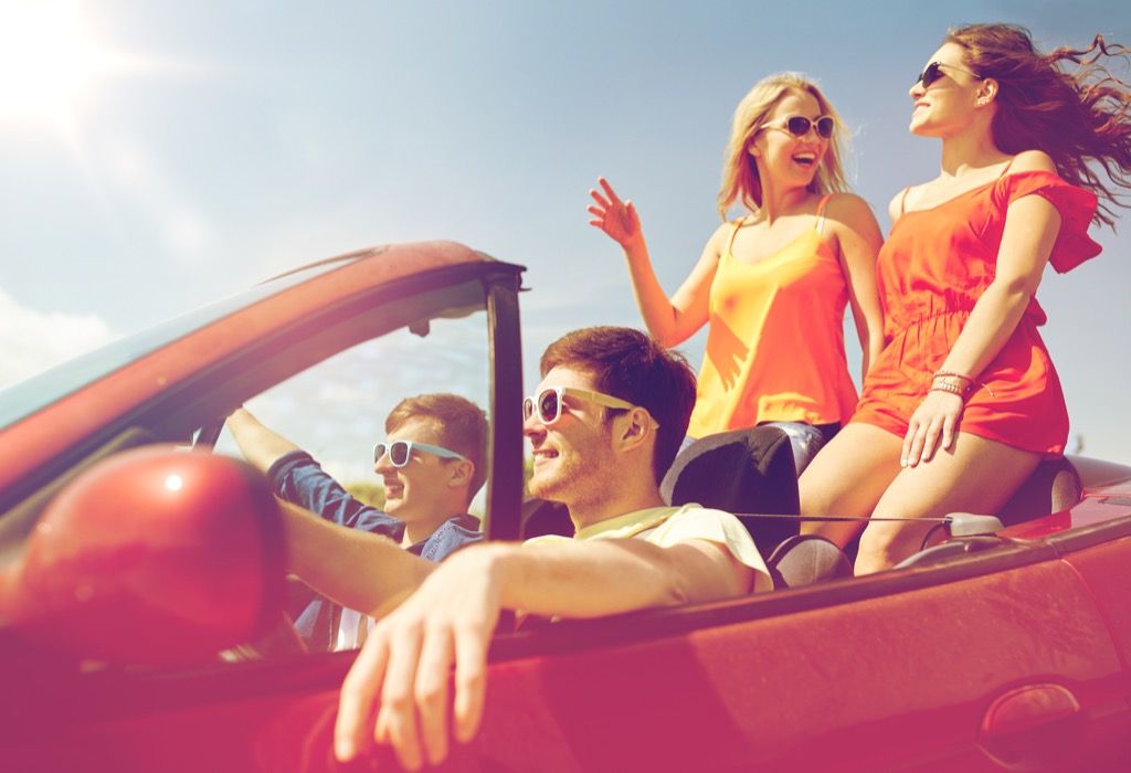 Teens in a Convertible