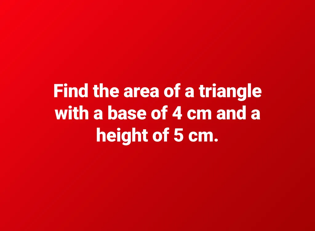triangle area questions