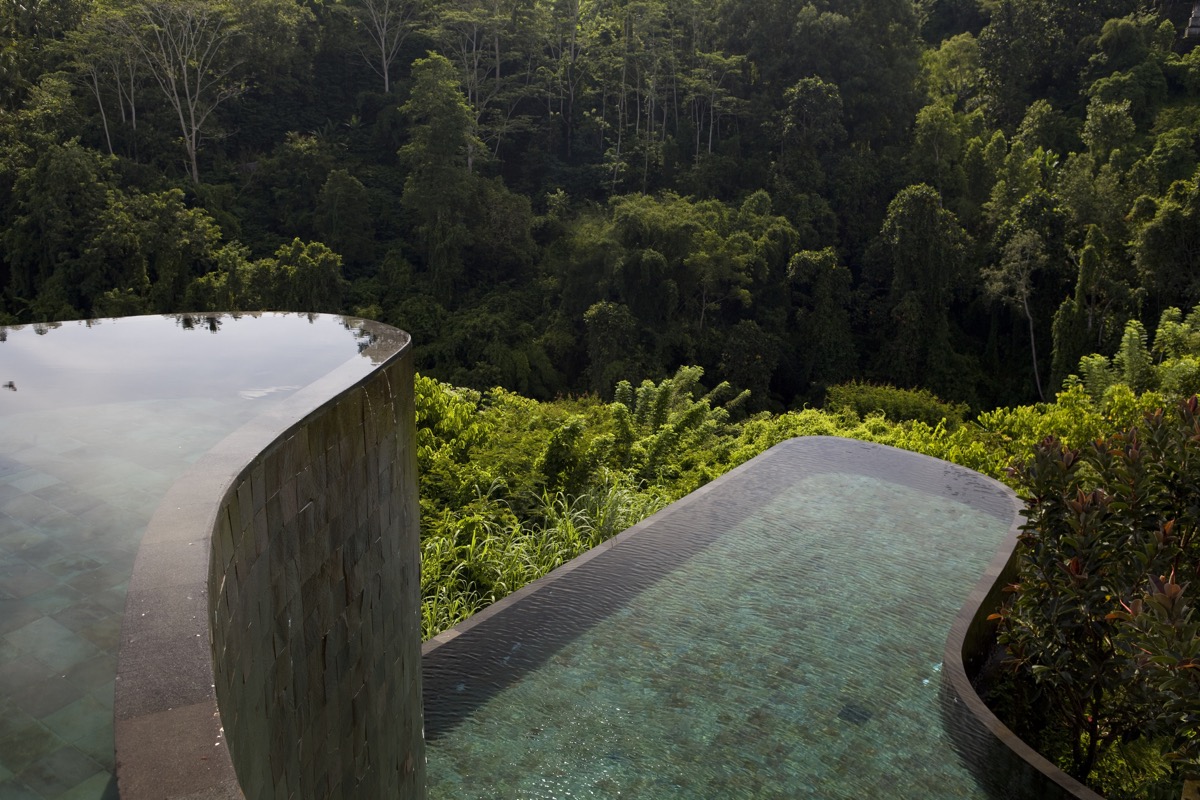 Infinity pools set in a unique design from Bali, Indonesia