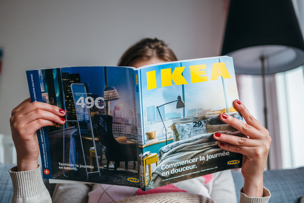 Woman Reading Ikea Catalog {Secrets Your Mailman Knows}