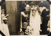 happy couple marries in cairo in the 1940s.