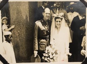 happy couple marries in cairo in the 1940s.