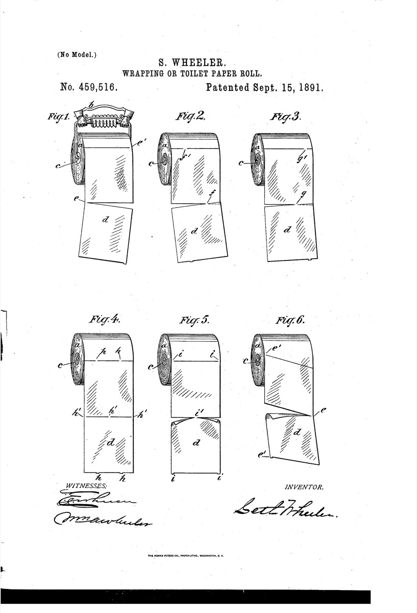 the original toilet paper patent