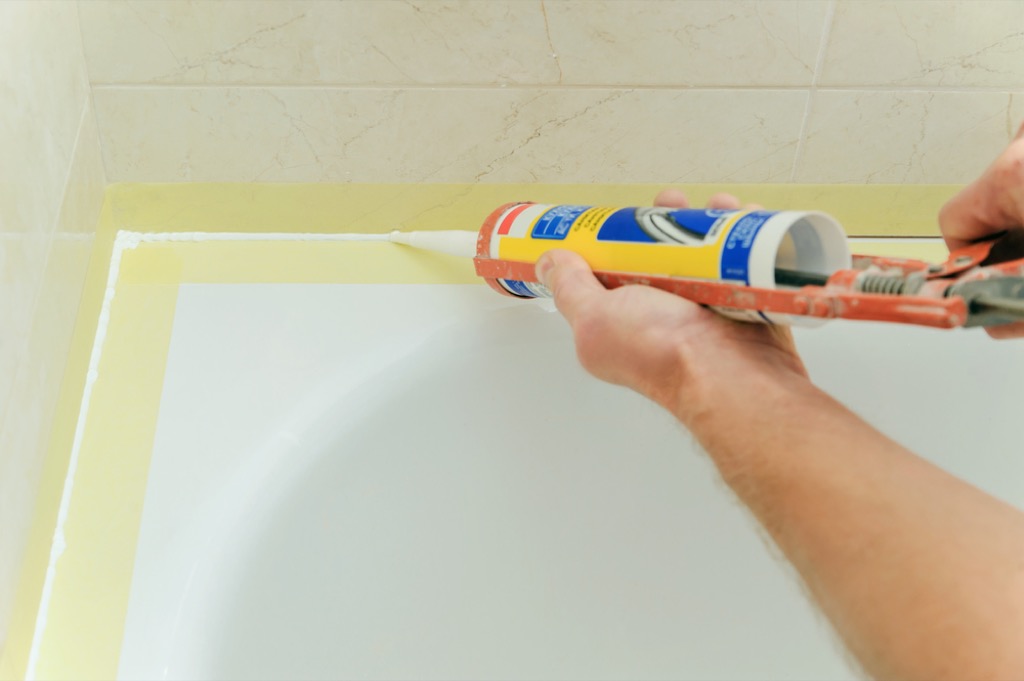 caulking bath home maintenance tasks