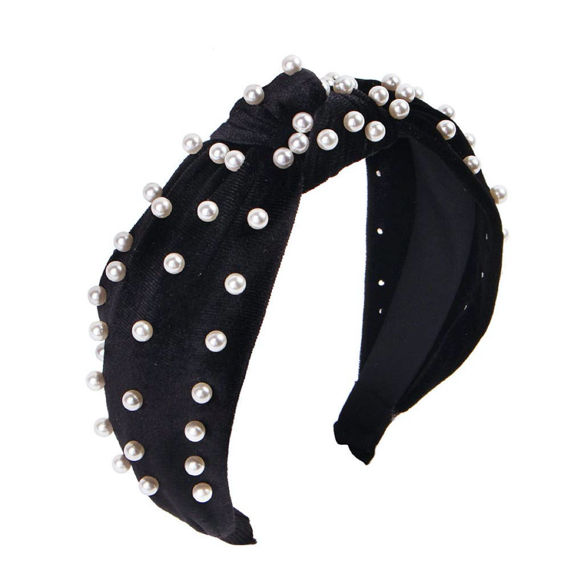 black headband with pearls