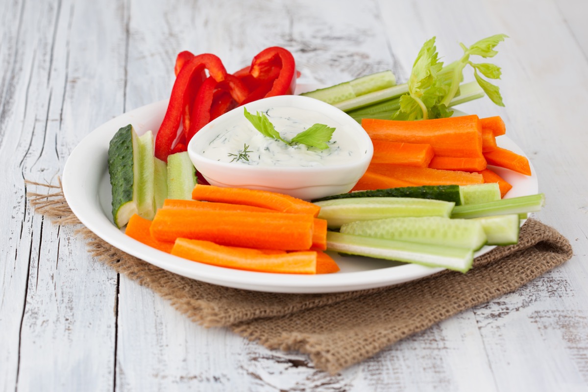 Platter of Raw Vegetables {What To Do If You Have the Flu}