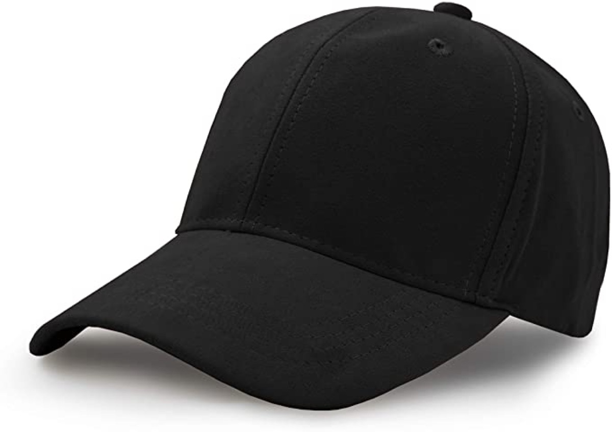 black suede cap