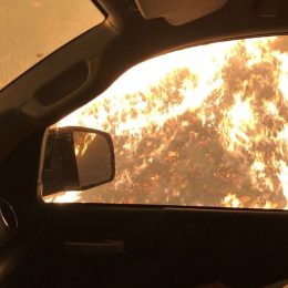 allyn pierce drove through flames to help create a makeshift hospital for those injured in camp fire.