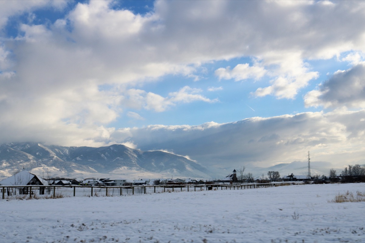 Bozeman, Montana White Christmas in America