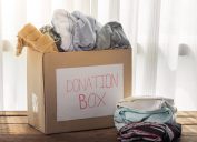 Box of Old Clothes for Donation {Free Acts of Kindness}