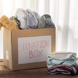 Box of Old Clothes for Donation {Free Acts of Kindness}