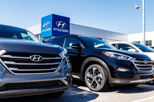 Indianapolis - Circa March 2018: Hyundai Motor Company Dealership. Hyundai is a South Korean Multinational Automotive Manufacturer I
