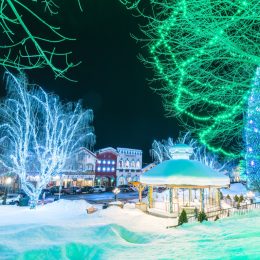 leavenworth washington christmas lights at night