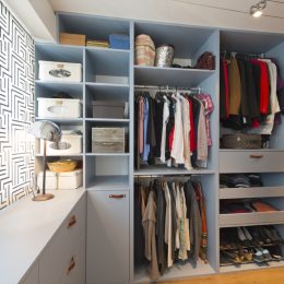 organized closet in modern home