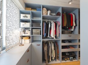 organized closet in modern home