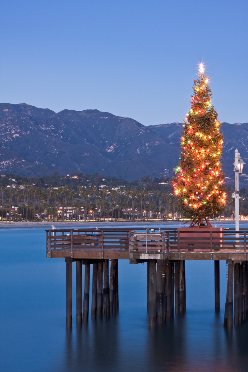 Santa Barbara, California Romantic Christmas Towns