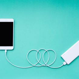 a smartphone charging things to throw away