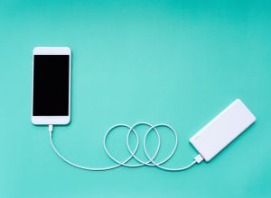 a smartphone charging things to throw away
