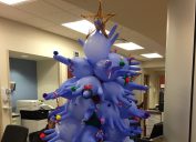 the er made a creepy christmas tree alternative