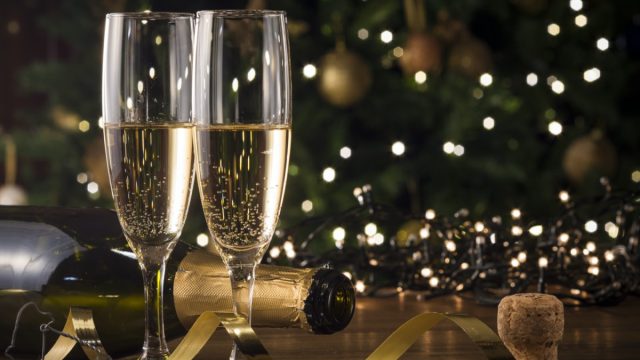 New Year's Eve champagne flutes