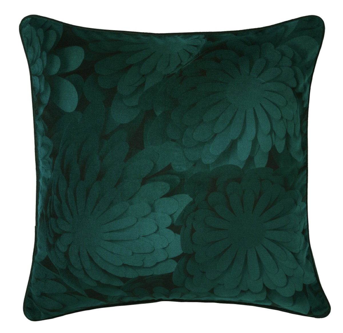 green pillow floral