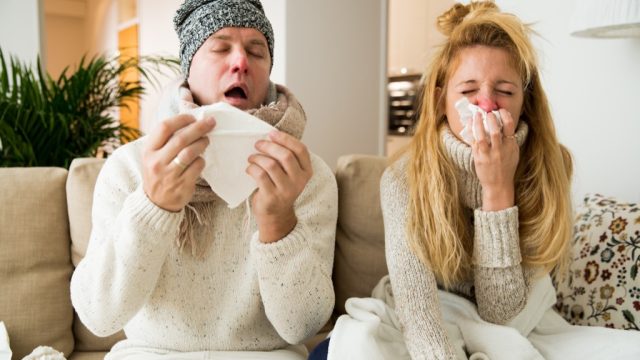 Couple Sick with the Flu {Surprising Flu Symptoms}