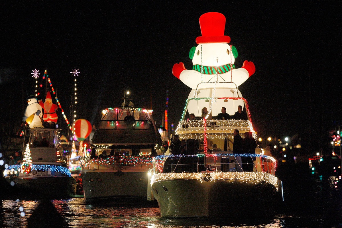 Newport Beach Christmas Boat Parade Famous Holiday Decorations