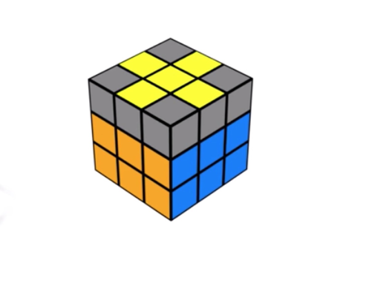 rubiks cube yellow cross step four