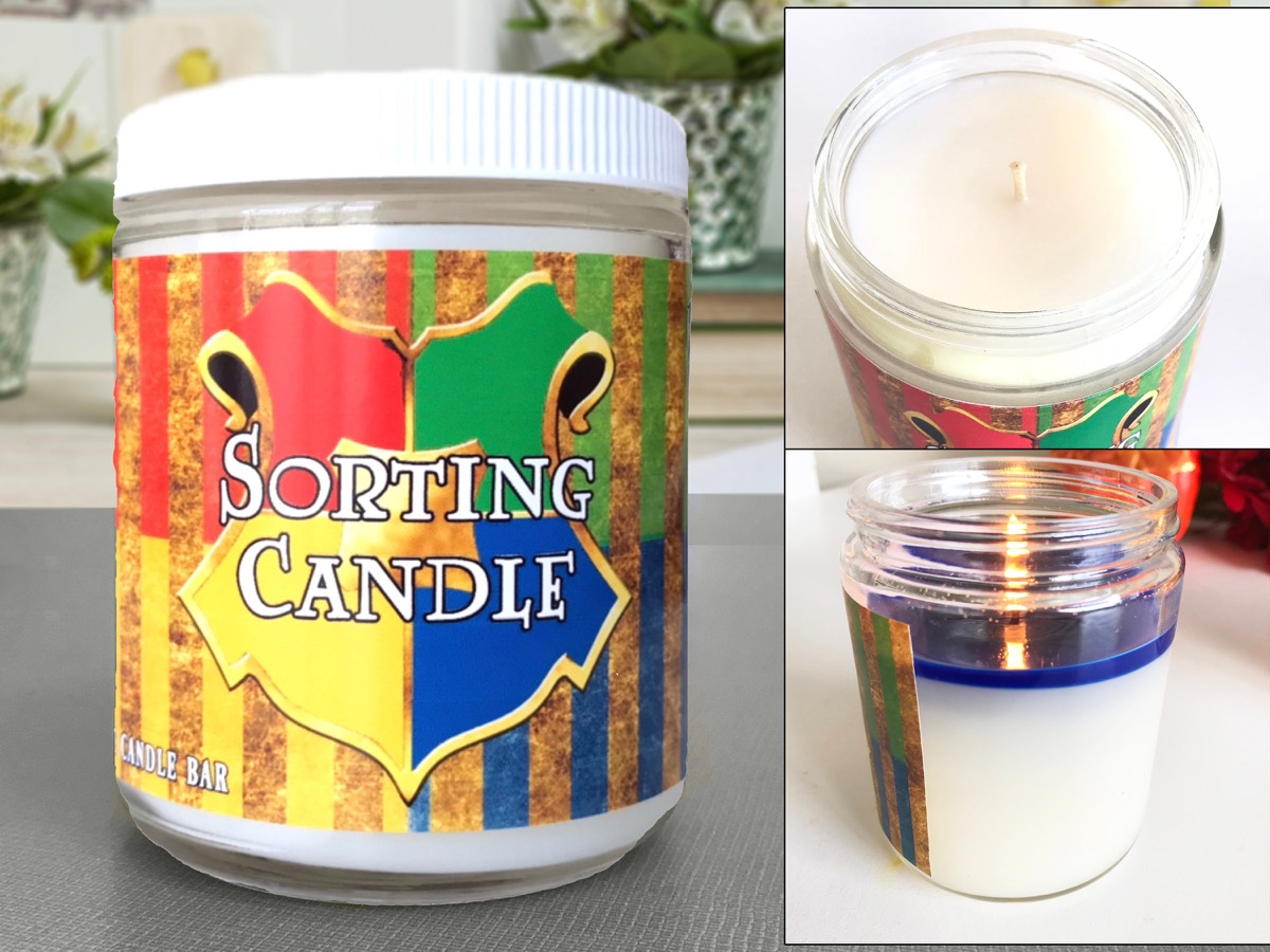 Sorting Candle {Gifts for Harry Potter Fans}