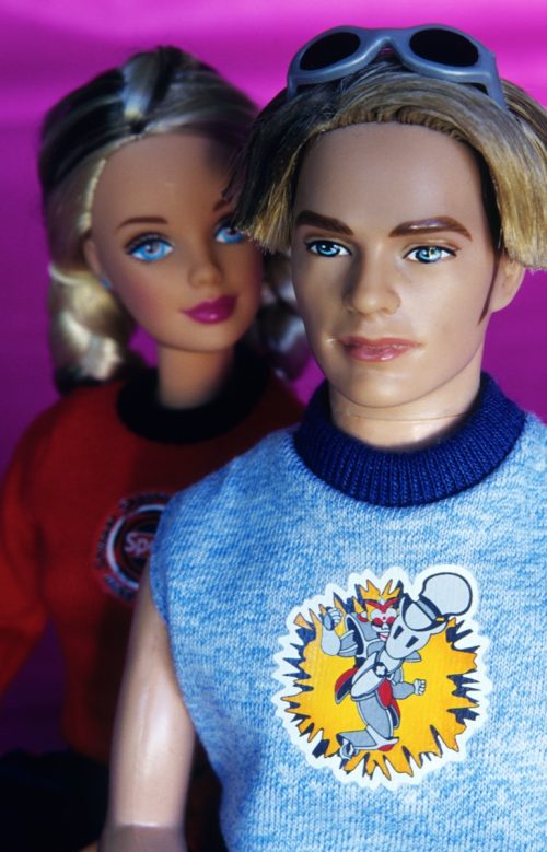 Barbie doll during her brief relationship with Blaine. Barbie dated Blaine while she and Ken were on a break.