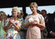 Princess Diana and her mother at Wimbledon