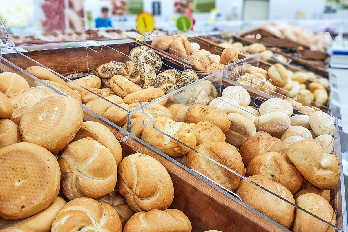bakery products in grocery store