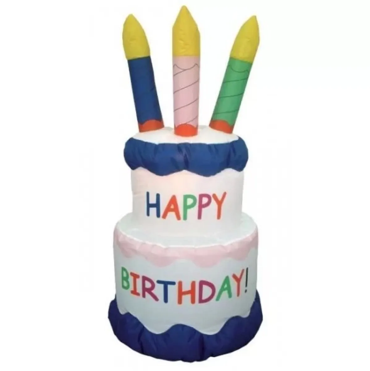 Inflatable Birthday Cake {Ugly Lawn Decorations}