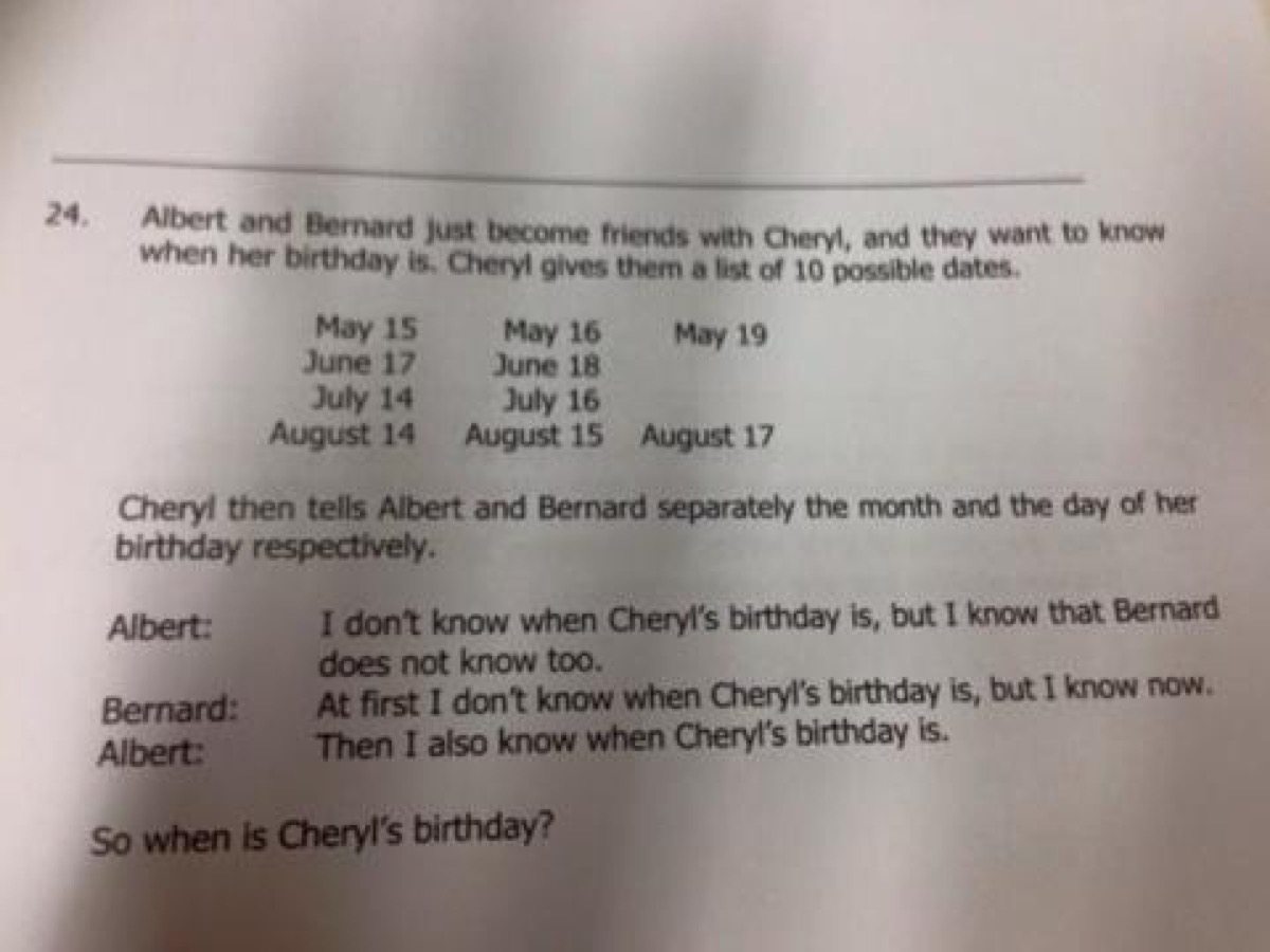 Birthday Math Problem {Tricky Math Questions}