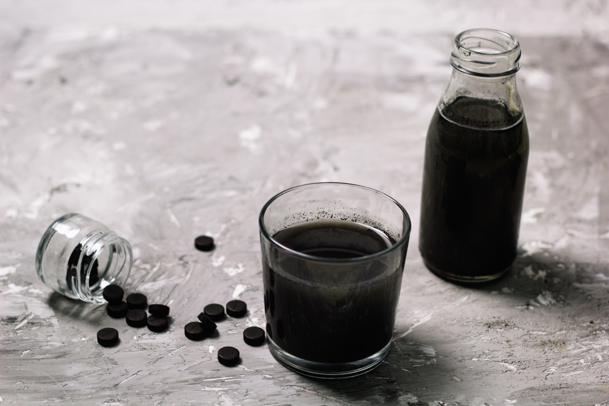 activated charcoal detox cold drink