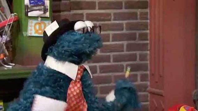 cookie monster sesame street journalism clip