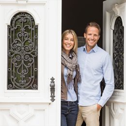couple at the front door