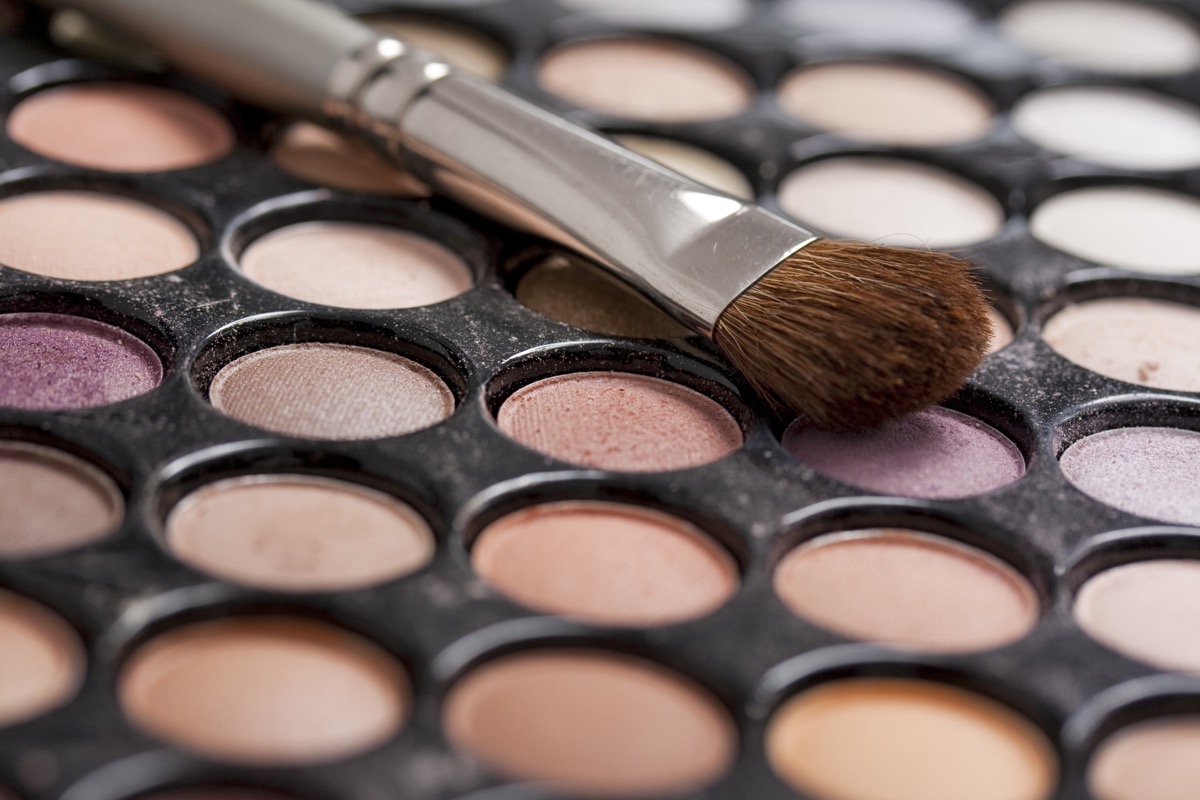 Professional makeup palette; neutral colours 