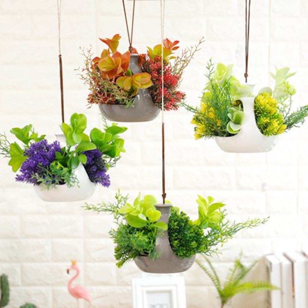 Hanging artificial plants
