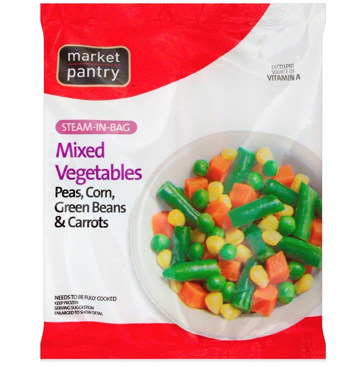 bag of Market Pantry Frozen Vegetables 